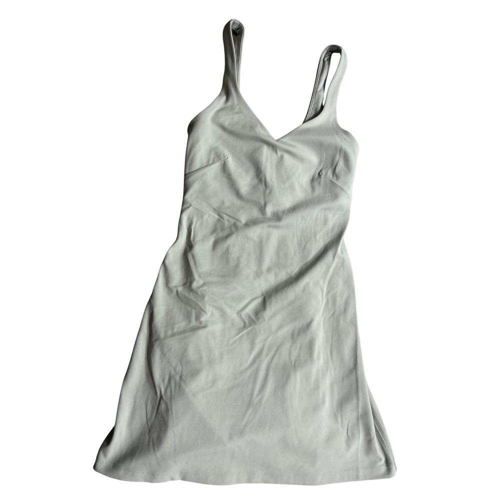 Lululemon Women's Size 0 Sage Green Athletic Dress Built In Shorts Bra Active